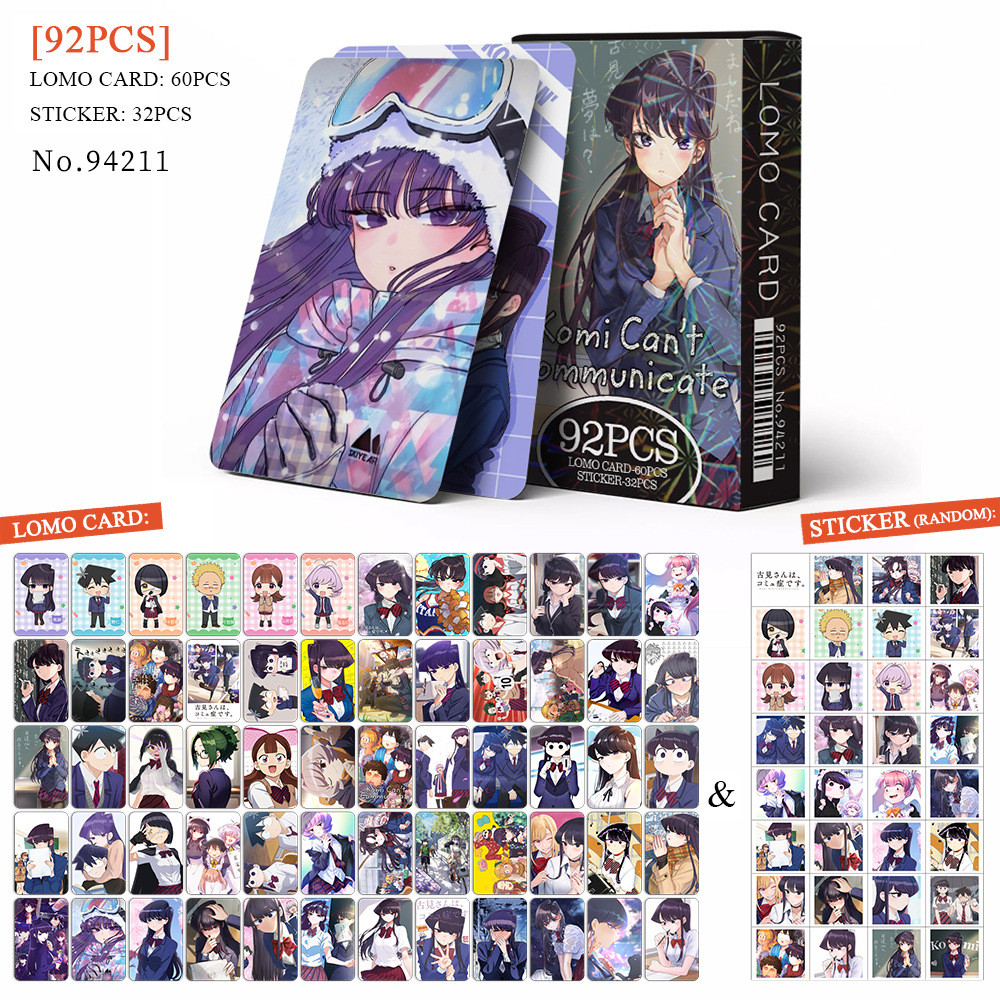 92 Cái / hộp Manga Manhwa Komi Không Thể Giao Tiếp SPY GIA ĐÌNH Lomo Cards BOCCHI THE ROCK! Nhật ký Apothecary Photocard Dán Mashle Magic và Cơ bắp Bưu thiếp hoạt hình