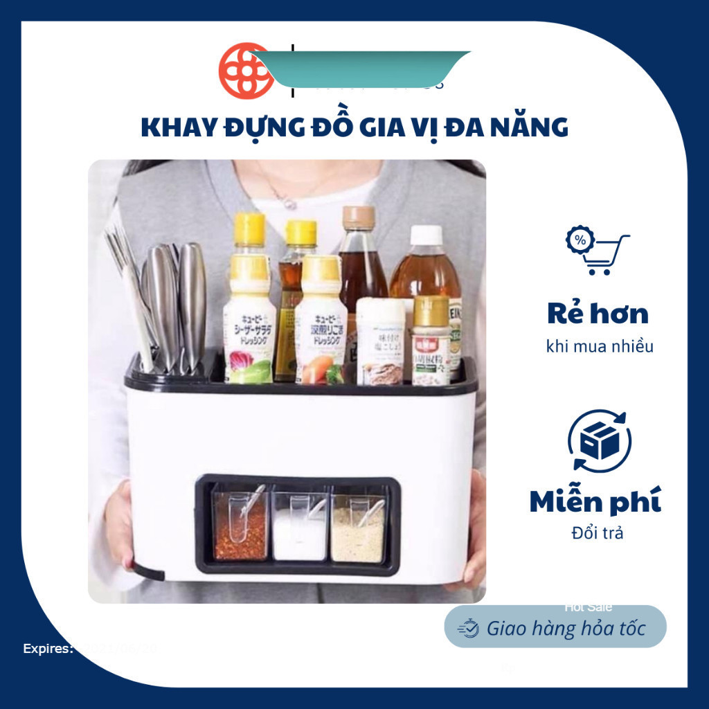 Khay đựng đồ gia vị đa năng - Việt Nhật 5758