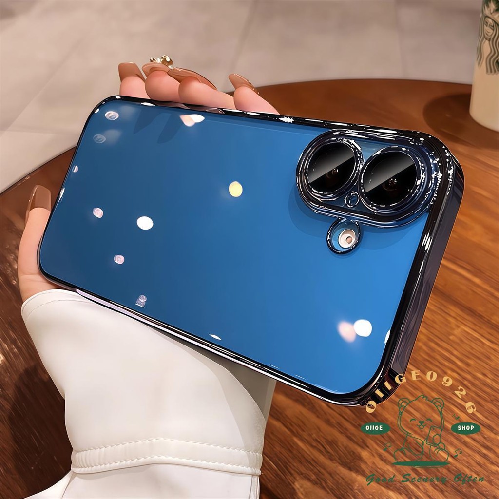 Ốp điện thoại mạ trong suốt iphone16 Pro Max 15 14 13 12 11 cho iPhone XR / XS vỏ mềm silicon TPU chống sốc