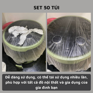 Set 50 Chiếc Màng Bọc Phủ Đồ Dùng Đồ Gia Dụng Dày Dặn CỠ ĐẠI Chống Bụi Chống Nước Co Giãn