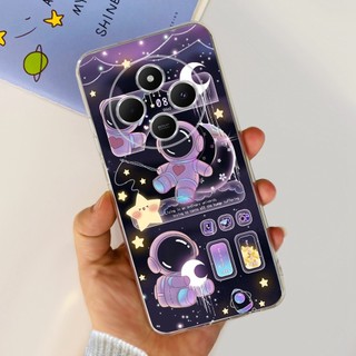 Dành Cho Xiaomi Redmi 14C Vỏ Hoa Phong Cách Mới Silicon Mềm Trong Suốt TPU Ốp Lưng Cho Xiomi Redmi 14C 4G Vỏ Điện Thoại