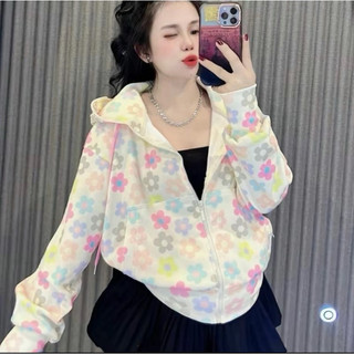 Áo Khoác Nữ Thun Gân In Họa Tiết Hoạt Hình Dễ Thương chất vải dày dặn