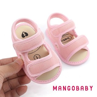 Mg-baby Bé Gái Bé Trai Dép Mùa Hè Đế Mềm Mở Ngón Chân Vải Đế Giày Đi Bộ Cho Bé Sơ Sinh