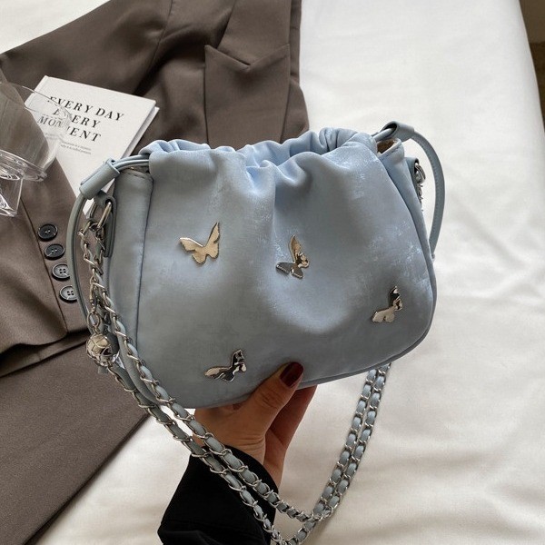 Tiên tiến cảm giác thích hợp kim loại bướm bucket bag