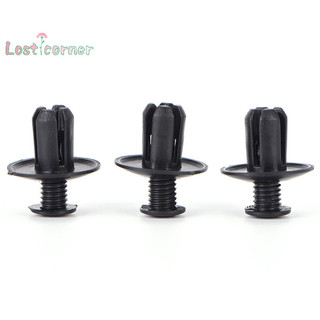 [Lostcorner] 50 chiếc 8mm Bộ giữ cản xe ô tô tự động Đẩy chốt nhựa màu đen [Mới]