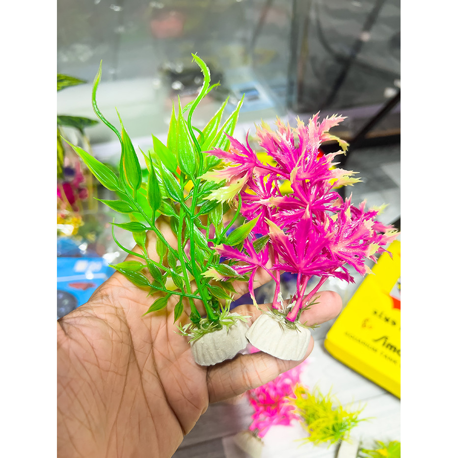 Rong Nhựa Nhân Tạo Trang Trí Bể Cá Cảnh (Cao 13cm)