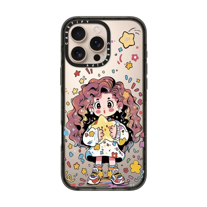 Casetify X Cô Gái Lấp Lánh Hút Từ Tính Ốp Lưng Acrylic Cứng Cho Apple IPhone 12 13 14 15 16 Pro Max Plus Có Hộp