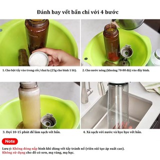 Bột sủi Tẩy vết bẩn Trà / Cà Phê - Bột sủi Tẩy cặn Trà - Siêu tiện dụng FE123