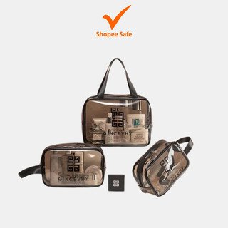 Túi đựng mỹ phẩm trong suốt mini chống nước tiện mang du lịch giúp sắp xếp đồ trang điểm gọn gàng