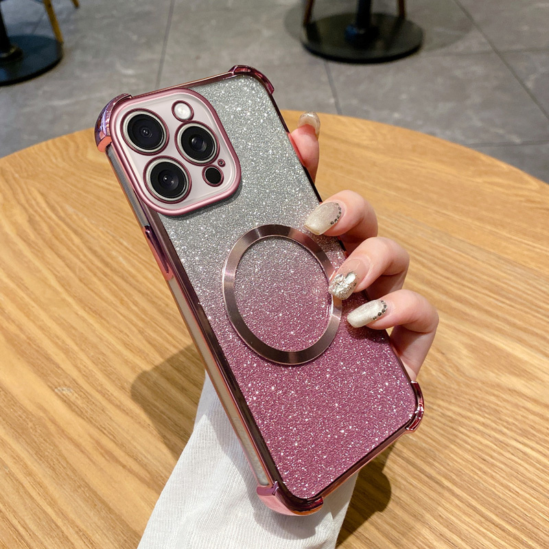 Ốp Điện Thoại YBD Cho IPhone 16 Pro Max 16 15 14 Plus 15 14 13 12 11 Pro Max Mới Bốn Góc Chống Rơi Backboard Từ Tính Thu Hút