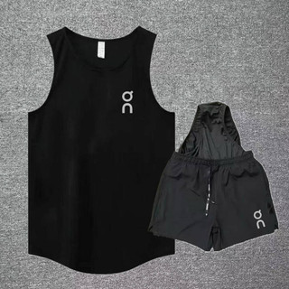 Track and Field Sports Student Training Quick-Drying Sports Suit Men's Marathon Running Mesh Vest with Lining Shorts 1te4