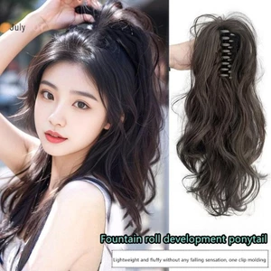 Julyhot 35cm Hình Thác Nước Tổng Hợp Tóc Giả Xoăn Móng Vuốt Kẹp Sống Động Như Thật Đuôi Ngựa Cao Lông Tơ Phần Mở Rộng Tóc Để Tăng Tạo Kiểu Dụng Cụ Massivedeals
