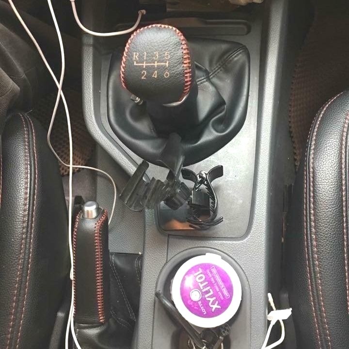 Bao da bọc cần số - phanh tay các đời xe Ford Ranger, BT50 số sàn(MT) da bò handmade khâu thủ công