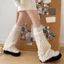 Woke Ren Lên Chân Dài Ấm Đầu Gối Boot Vớ Puff Leg Sover Tất