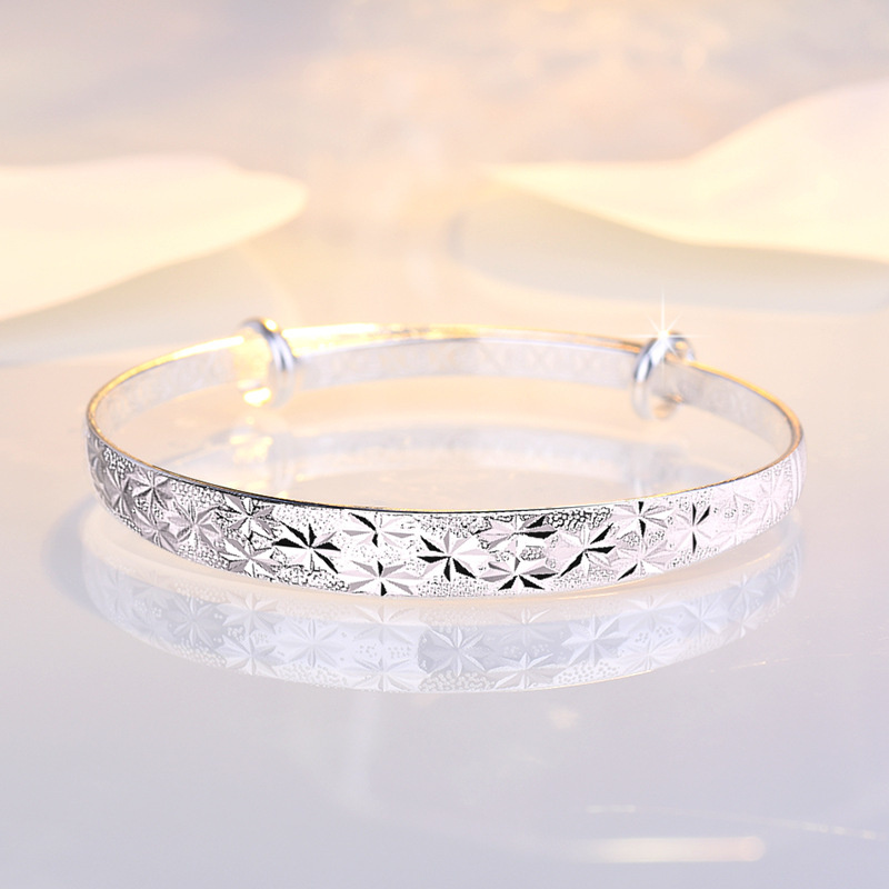 925sterling Bạc Nguyên Bản Lãng Mạn Gypsophila Ngôi Sao Lắc Tay Nữ Vòng Tay Trang Sức Thời Trang