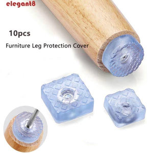 Set 10 Miếng Lót Chân Bàn / Ghế Sofa / Giường Trong Suốt Chống Trượt Tiện Lợi-GIOVA