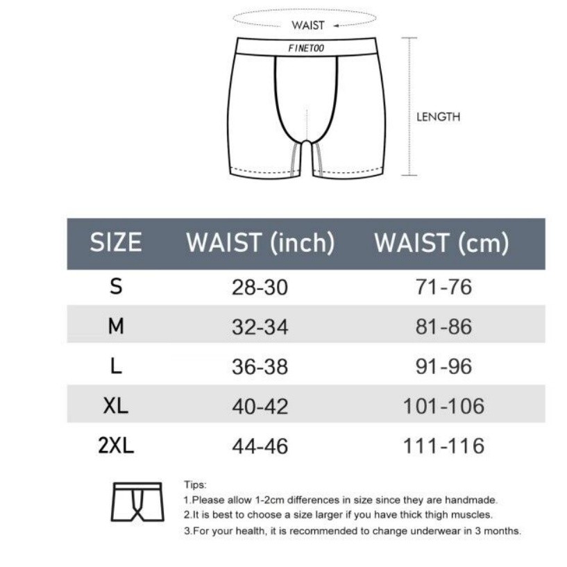 Ảnh Finetoo Quần Đùi Cotton Nguyên Chất Cho Nam Quần Lót Thoáng Khí Trung Bình Boxer Quần Lót Hấp Thụ Và Kháng Khuẩn S-XXL 1