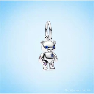 Hàng hóa tại chỗ Rose Gold thiên thần cánh Mặt dây chuyền DIY tình yêu gấu Bead Vòng đeo tay phụ kiện S925 Bạc