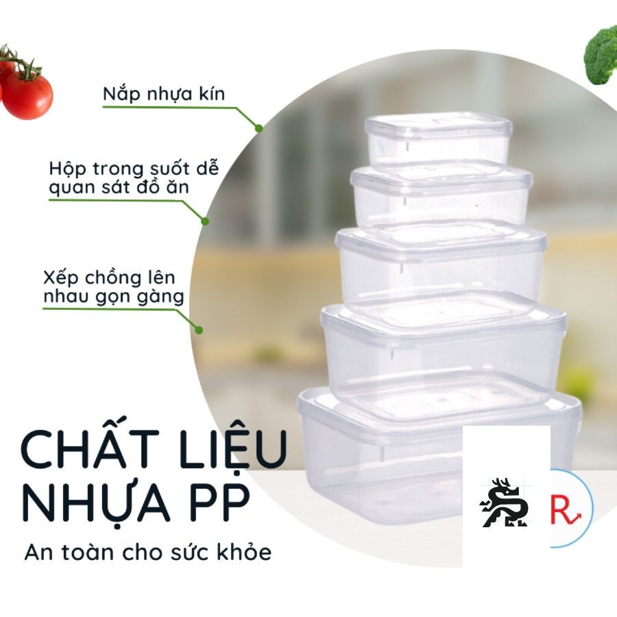 Bộ 5 hộp lạnh bầu đựng thức ăn Việt Nhật, Hộp trữ đồ đông đồ ăn dặm cho bé (MS:6685) an toàn tiện lợi - br 01285