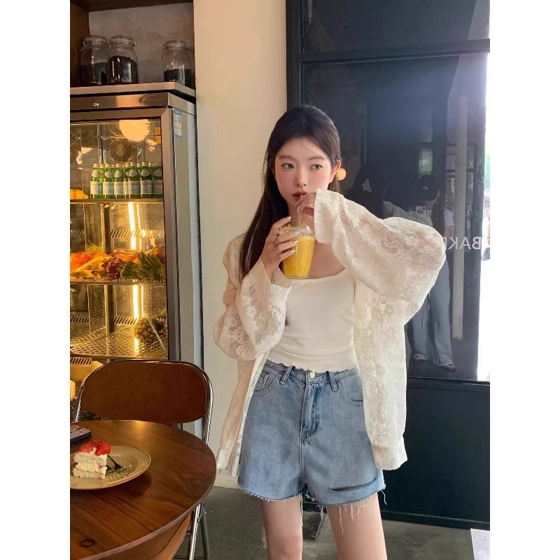 Suxi Mới Thường Ngày Pháp Retro Màu Trơn Có Mũ Trùm Đầu Dài Tay Áo Cardigan Nữ 241020