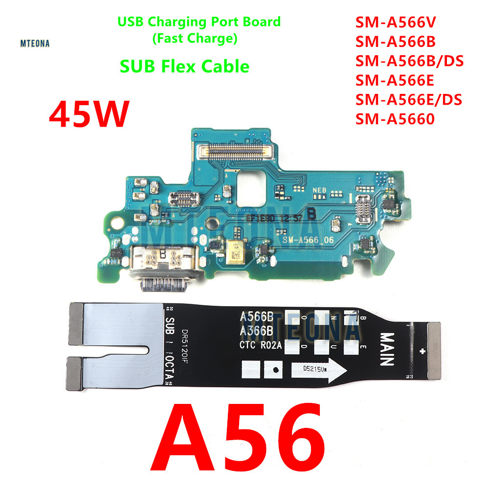 Dành Cho Samsung Galaxy Galaxy A36 A56 5G A366B A566B Sạc USB Nhanh Dock Cổng Kết Nối Cổng Sạc Bo Mạch Chủ SUB Cáp Mềm