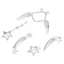 Treeling 10 Chiếc 5 Chiếc Kẹp Tóc Hình Ngôi Sao Pentagram Barrettes Dây Xích Kim Loại Thời Trang Kẹp Tóc Phụ Kiện Cho Các Bữa Tiệc Và