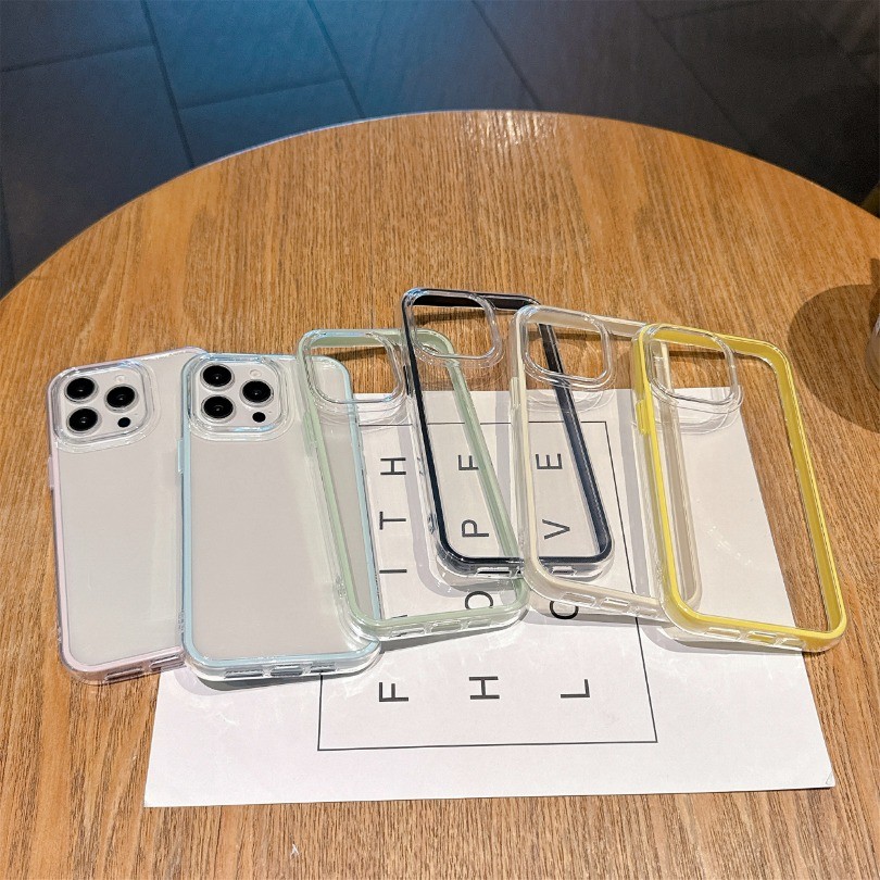 Ốp Điện Thoại Màu Kẹo Trong Suốt 2 TRONG 1 Cho OPPO Reno 14 13 11 Pro Reno 6 5G Reno 7Z 8Z 7 8 Lite Mềm Chống Sốc Trong Suốt
