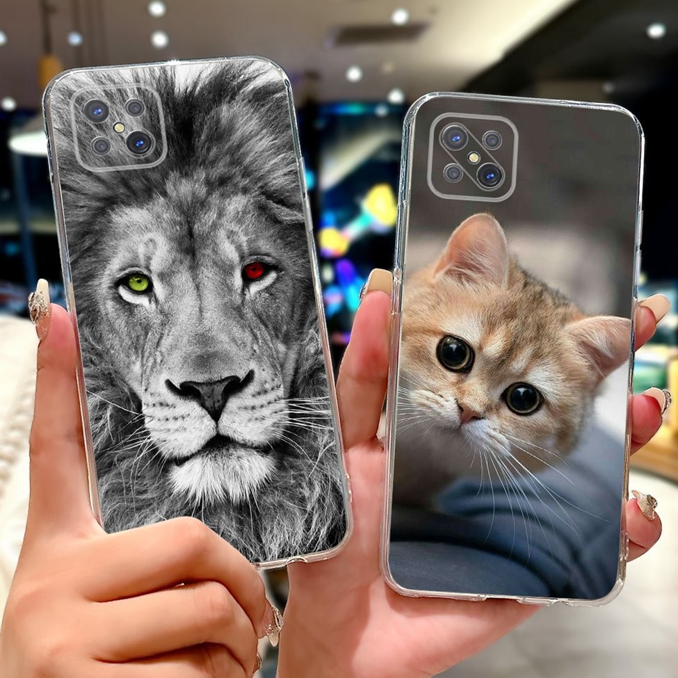 Trong Suốt Cho Oppo Reno 4Z 5G CPH2065 Ốp Lưng Oppo A92s PDKM00 Bướm Sang Trọng Tình Yêu Thời Trang Hoa Thoáng Mát Đẹp Trai Sư Tử Sơn