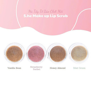 [ SHE] Tẩy Tế Bào Chết Môi Lip Scrub SHE Makeup, Tẩy Da Chết Môi Mềm Mịn