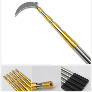 Gậy Liềm Kéo Dài 3M-7M Hái Dừa Giúp Cắt Tỉa Cành Trên Cao, Cắt cỏ , Gặt Lúa ,...(Gậy + Liềm)
