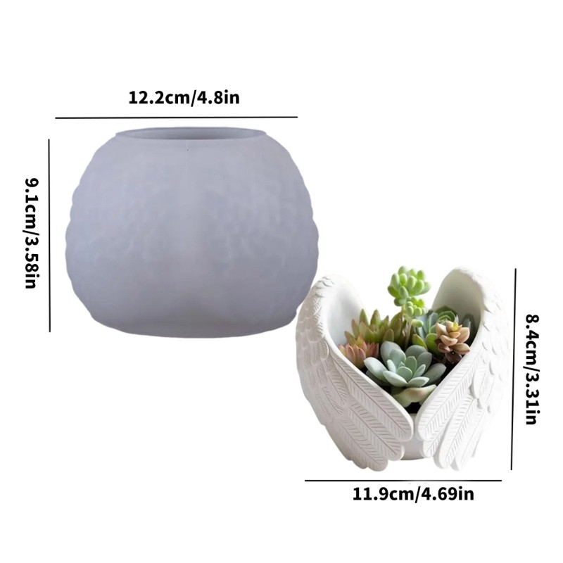 PPY Họa Tiết Cánh Thiên Thần Silicon Thủ Công Khuôn Cho Nhựa Trang Sức Chủ Ý Tưởng Trang Trí Nhà Cửa