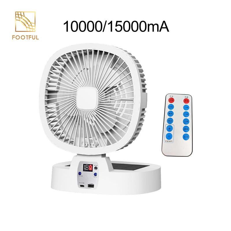 Quạt cắm trại năng lượng mặt trời đa năng có kích thước mở rộng, thiết kế di động và yên tĩnh
