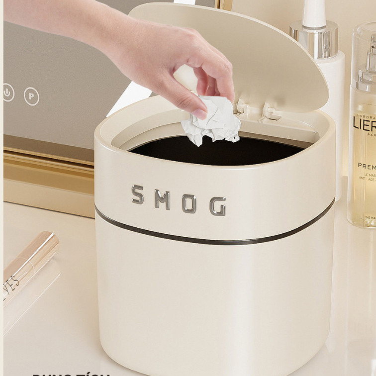 Thùng rác mini để bàn thông minh, thùng đựng rác kiểu dáng hiện đại chất liệu ABS cao cấp siêu tiện dụng