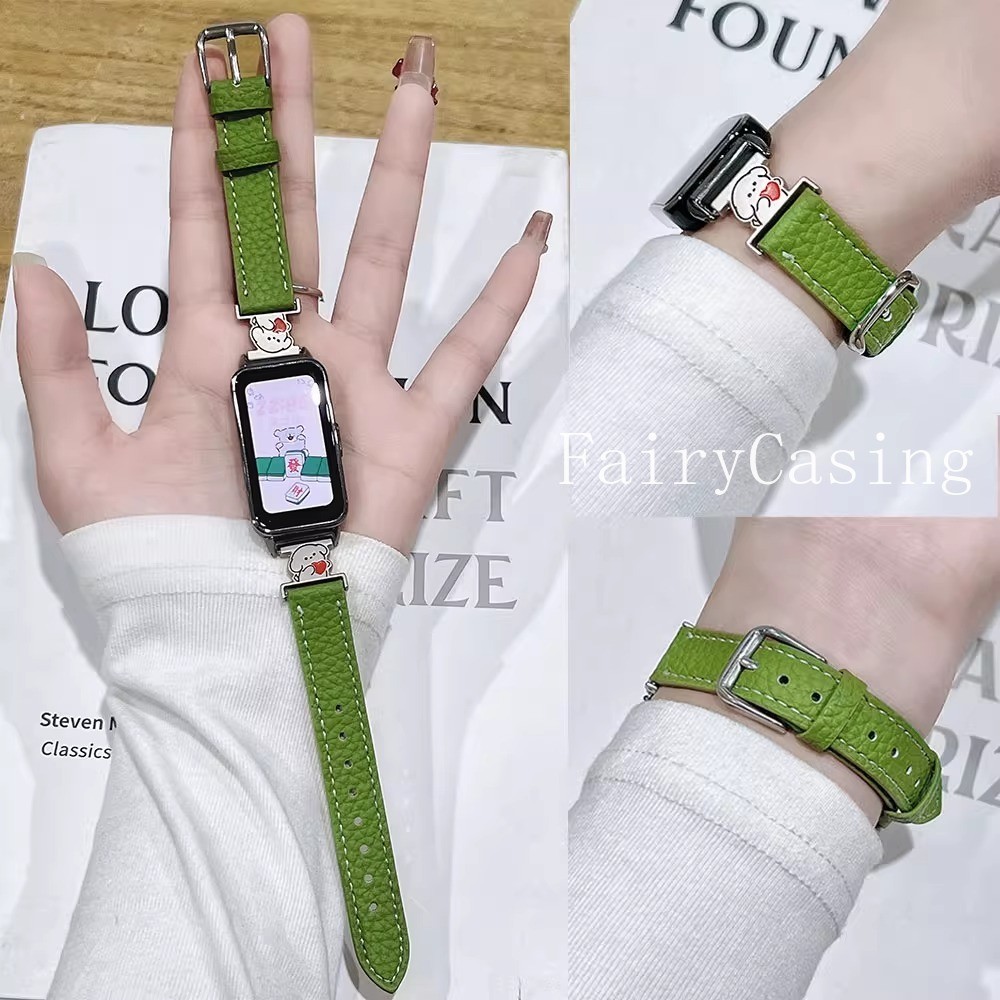 Dây da cho Huawei Band 11 Pro 10 9 8 Vòng đeo tay thay thế cho Huawei watch Fit 3 4 2 Dây đeo đồng hồ