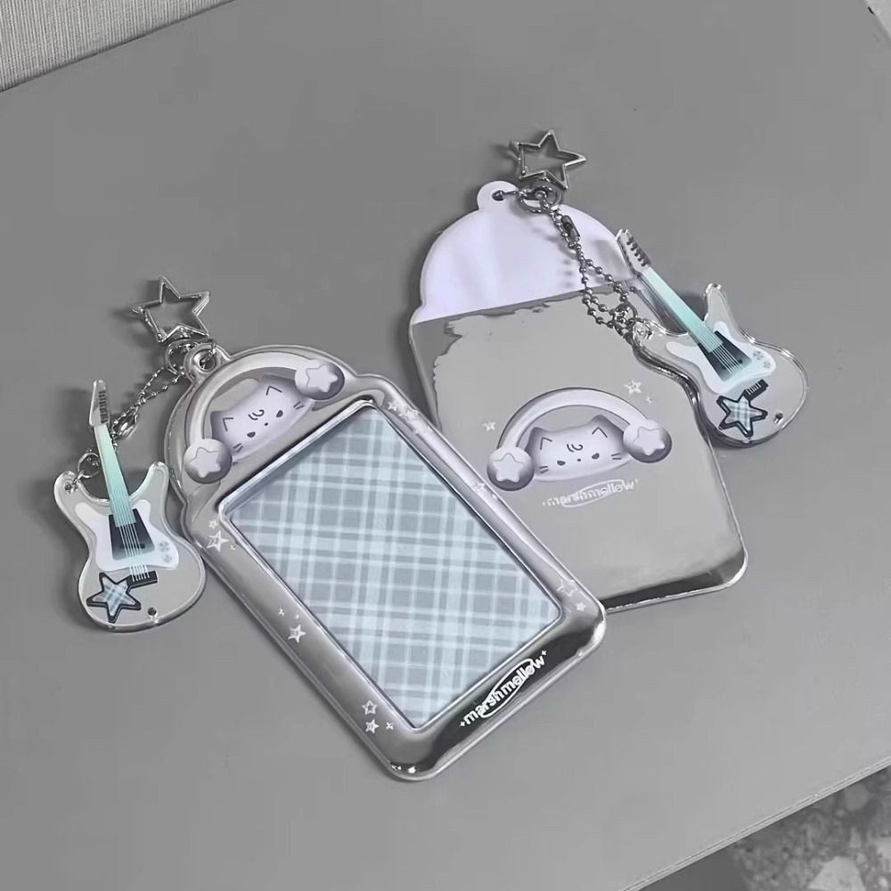 Giá đỡ Photocard NEATNOOK, Rock Kitten 3 Inch Thần tượng Bảo vệ ảnh, INS PVC Trong suốt Thẻ ID Học sinh Khung ảnh Kpop