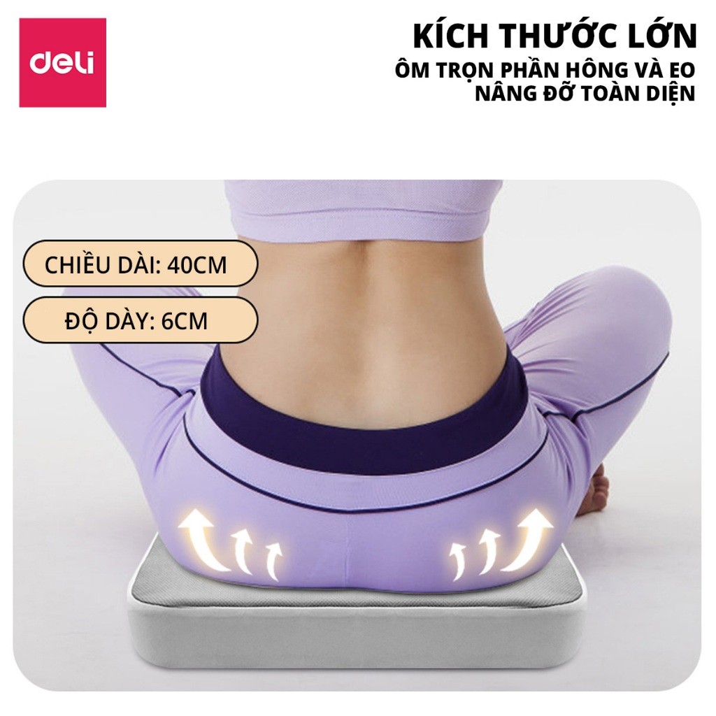 Đệm ngồi Deli nệm lót ghế cao su non siêu đàn hồi chống trĩ chống đau ê mông êm ái giúp ngồi thoải mái cả ngày tiện dụng