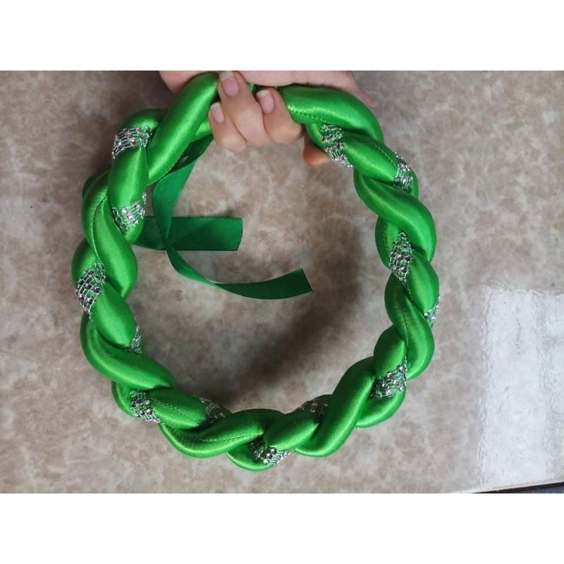 vấn xoắn 2 kết nhựa kim tuyến vấn đội đầu vấn xinh vấn phù dâu phụ kiện biểu diễn văn nghệ