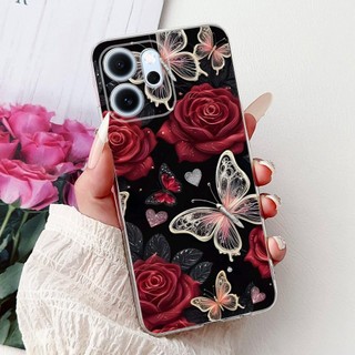 Dành Cho OPPO Reno14 F CPH2743 2025 Mới Thanh Lịch Họa Tiết Mèo Họa Tiết Hoa Reno 14F 5G Ốp Điện Thoại TPU Silicon Mềm