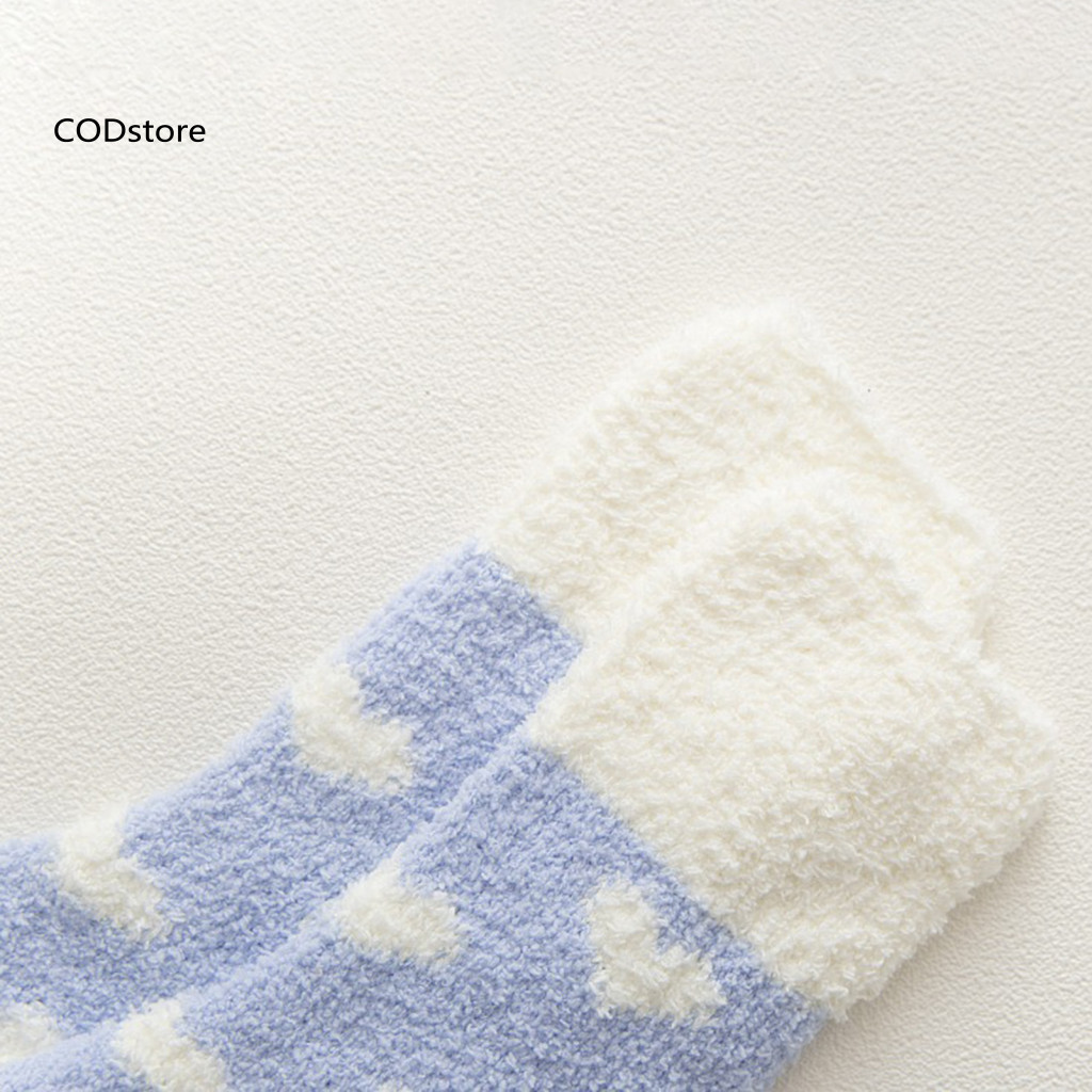 KDC Tất Sàn Nữ Super Soft, Màu Sắc Tương Phản, Giữ Nhiệt Mùa Đông