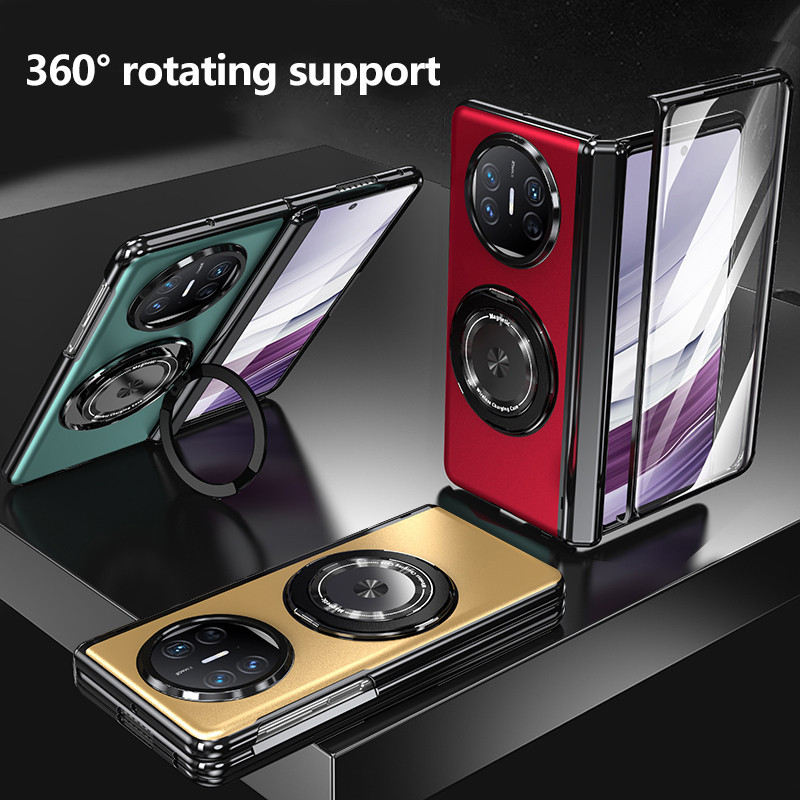 Thời Trang Mới 360 ° Xoay Vòng Từ Tính Đứng Dành Cho Huawei Mate X6 X5 X3 5G Bản Lề Mặt Sau Điện Thoại Có Bảo Vệ Màn Hình