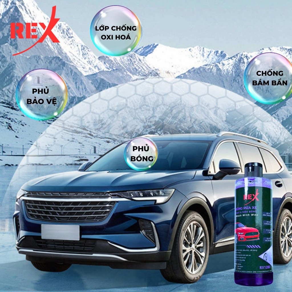 Nước rửa xe ô tô siêu bọt REX Car Wash With Wax RX1280