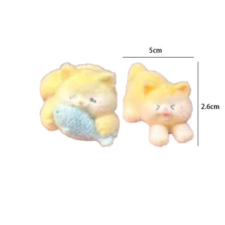 Mèo con ăn cá kẹp tóc sáng tạo, phù hợp cho tóc đổ xô ba chiều và bên gãy