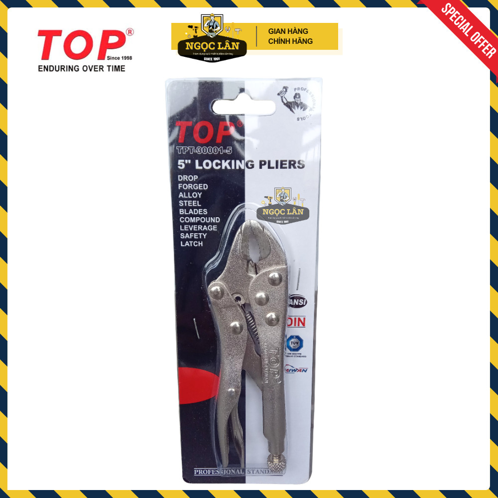 [Chính hãng TOP] Kìm bấm chết, kềm chết TOP nhỏ mini 5" (125mm) hàng Đài Loan thép CR-V cao cấp