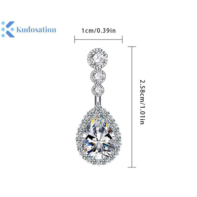 Kudosation Thời Trang Trái Tim Bụng Nút Nhẫn Thép Không Gỉ Tòn Tòn Rốn Xuyên Barbell Dành Cho Nữ Cô Gái Gợi Cảm Cơ Thể Xuyên Trang Sức