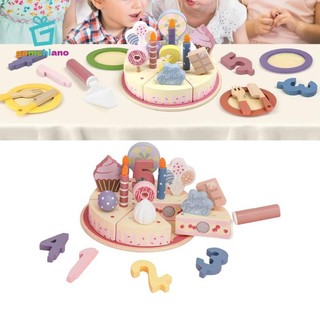 Gamchiano Bánh Sinh Nhật Đồ Chơi Nhà Bếp Playset Thủ Công Phát Triển Nhận Thức Kỹ Thuật Số Vai Trò Chơi Lễ Kỷ Niệm Trang Trí Tiệc Cho Bé Gái
