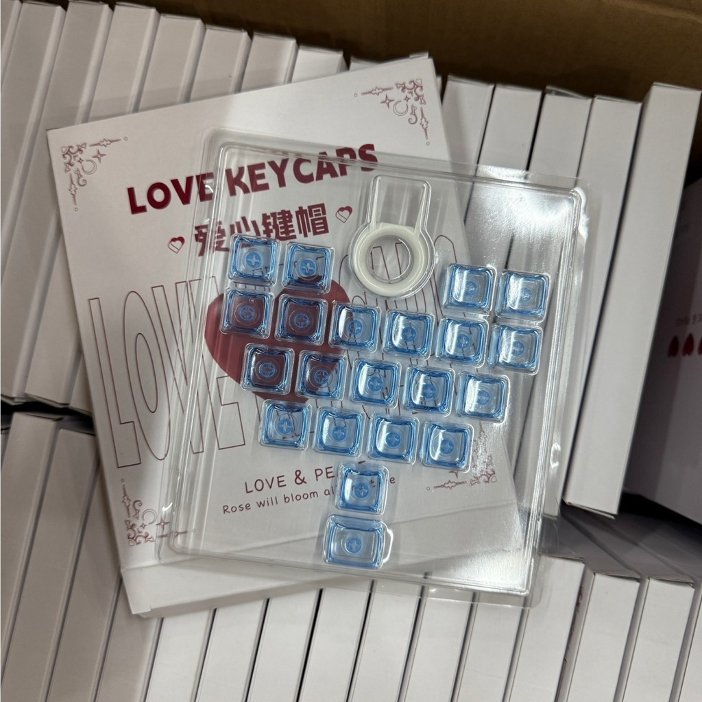 Mao Chiều Cao Trái Tim Tình Yêu Keycap 21 Nút Hình Mèo Dễ Thương Keycap Chất Liệu PC Truyền Ánh Sáng Cao DIY Thích Ứng Trục Cơ Trục Từ Tính / kiuh