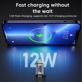 Bộ chuyển đổi Elough Type C sang lP Micro USB sang USB C Bộ chuyển đổi truyền dữ liệu sạc nhanh