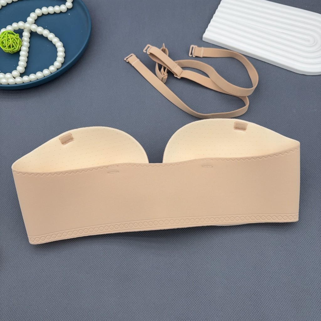 Quần lót ngực nhỏ quây Bra Tube Top Tập hợp Không có vòng thép Bóng