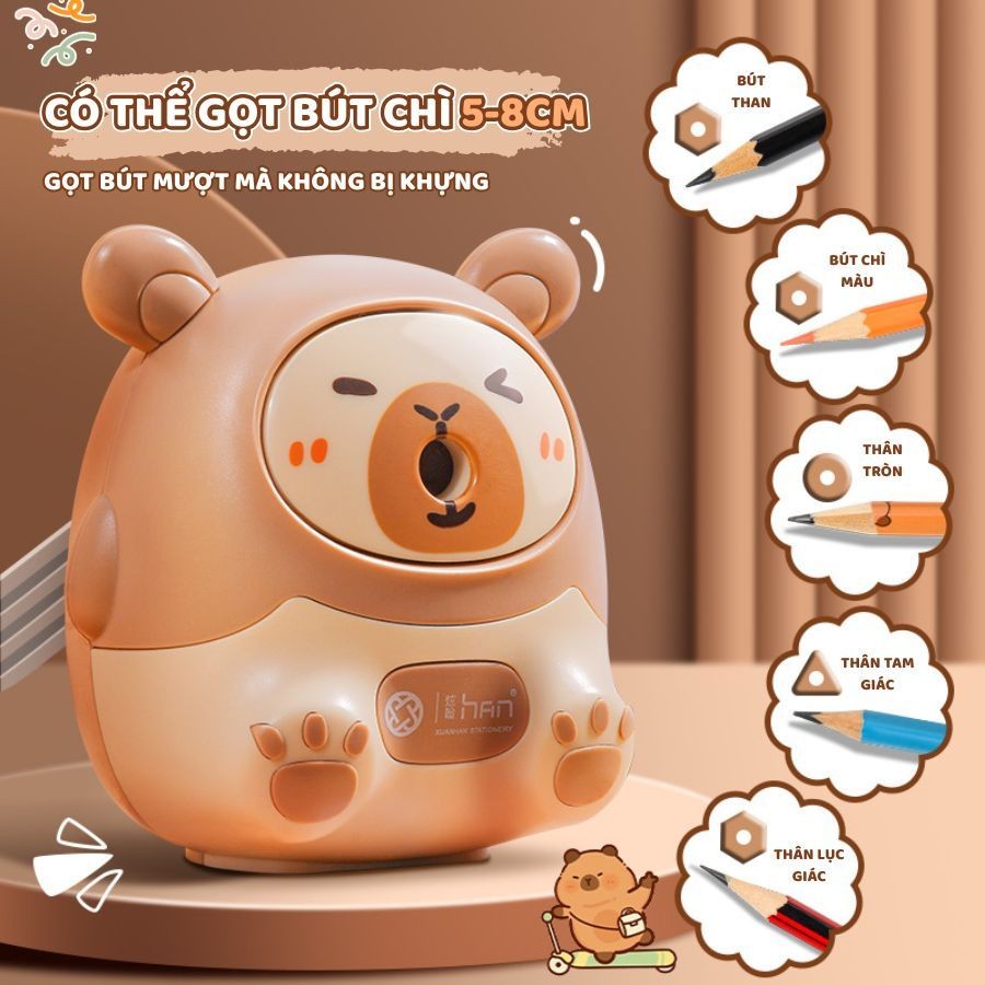 Set Đồ Dùng Học Tập Hoạt Hình Cute - Bộ Văn Phòng Phẩm Sáng Tạo, Quà Cho Bé Trai/Gái Yêu Học Bài