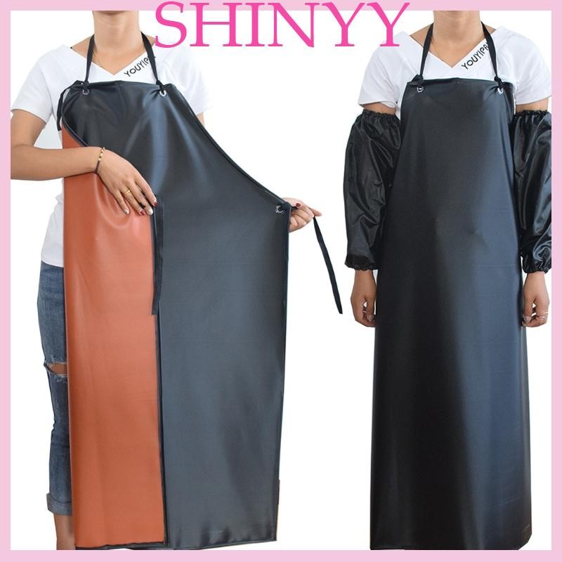 SHI Tạp Dề Chống Thấm Nước Chống Hóa Chất Cho Tạp Dề Cực Dài Với Yếm Có Thể Điều Chỉnh Để Rửa Bát Phòng Thí Nghiệm Làm Việc Đồ Tể Sạch Sẽ